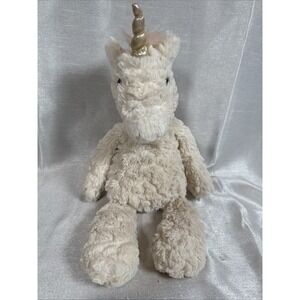 Mary Meyer Plush Cream Unicorn Gold Horn Pink Mane Soft Stuffed Animal Toy